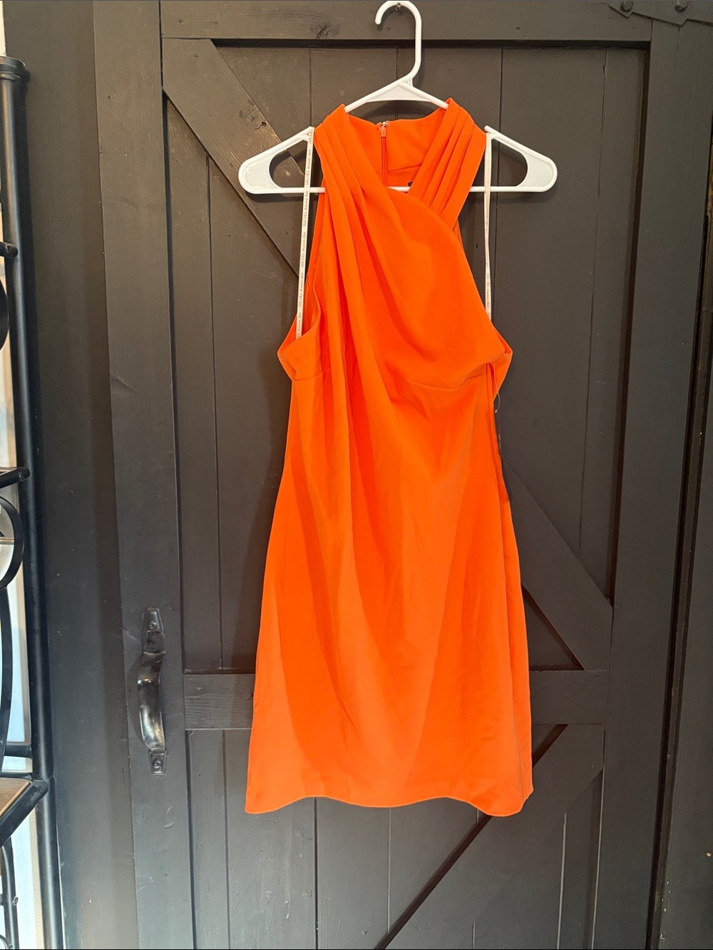 RACHEL Rachel Roy Orange Halter Midi Dress